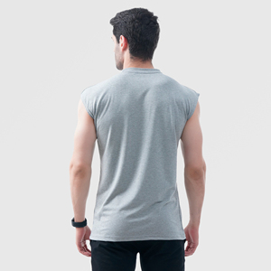 Camiseta sin Mangas para Hombre, Cuello Redondo, Tejido Transpirable de Algodón/Poliéster, Informal, Deportiva, Ligera y de Secado Rápido, Superventas - Product Image 5