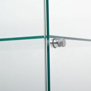 Vetrina a Due Ante in Vetro con 3 Ripiani 125x80 cm, Libreria Espositiva da Terra per Soggiorno, Camera da Letto o Ufficio - Product Image 2