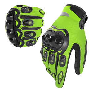 Guantes de Motocicleta Verdes con Protección en los Nudillos para Adultos Unisex, Transpirables, de Material PU, para Todas las Estaciones - Product Image 1