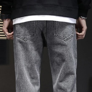 ผู้ผลิตกางเกงยีนส์ยืดคุณภาพสูงสำหรับผู้ชาย Y2K ฮิปฮอป กางเกงเดนิมทรงหลวม สวมใส่สบาย ระบายอากาศได้ดี เหมาะสำหรับธุรกิจและลำลอง ขายส่ง - Product Image 1