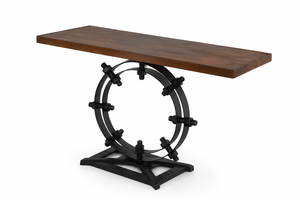 <b>Industrial</b> <b>Console</b> <b>Table</b> Metal Base solid wood top <b>Console</b> <b>Table</b> Entryway <b>Table</b> <b>Industrial</b> Furniture - Product Image 4