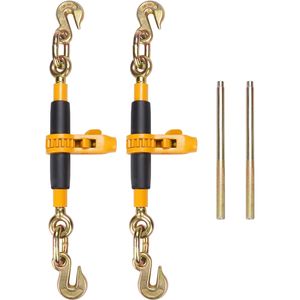Fascette di Fissaggio a Cricchetto per Carichi Pesanti 5/16'' 3/8'' con Ganci G80, Capacità 7.100 Libbre, Limitatore di Carico Sicuro, Funzionalità Salva-Lavoro - Product Image 1
