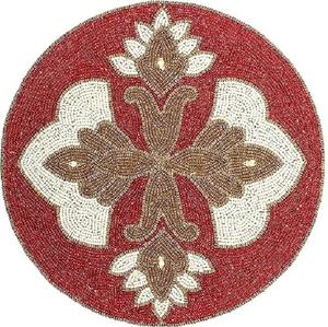 Mantel Individual Circular de 5mm de Grosor con Bordado Hecho a Mano y Cuentas, Ideal para Eventos Festivos y el Hogar, el Más Vendido para Mesas de Café y Comedor - Product Image 3