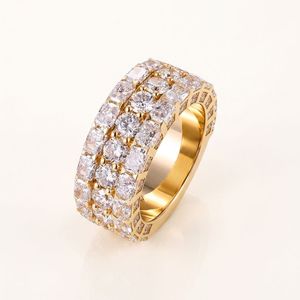 แหวนเพชรทรงปรินเซสคัทแบบ Eternity Band ชุบทอง 14K สำหรับทั้งชายและหญิง ประดับเพชรแบบ Prong Setting พร้อมใบรับรอง IGI จากหินธรรมชาติ - Product Image 1