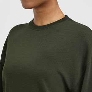 Camisetas de gimnasio extragrandes con cuello en V para mujer 2026, tops de entrenamiento de talla grande, camisetas básicas casuales de manga corta y ajuste holgado para mujer OEM - Product Image 3