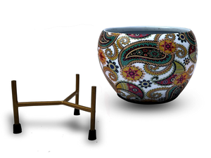 Macetas Metálicas Multicolores con Soporte, Modernas y Decorativas para Interiores, para Mesa, Sala de Estar, Balcón, Jardín u Oficina - Product Image 4