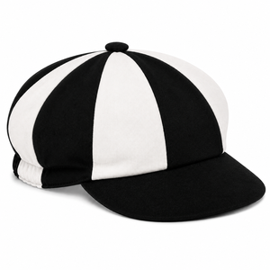 Gorra de Cricket de Ocho Paneles de Color Sólido Personalizada de Alta Calidad, Gorra Clásica Vintage con Bordado 3D Transpirable de Mezcla de Lana a Rayas - Product Image 1