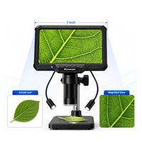 Microscopio Digital LCD MK7-Z33 con Pantalla IPS de 7 Pulgadas, Aumento de 50X-1000X y 8 Luces LED