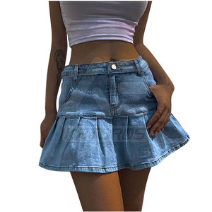 Jupe en jean pour femme de haute qualité, très demandée, en tissu de coton respirant, pour un style décontracté estival - Product Image 3