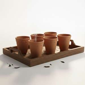 Premium Handcrafted Kulhad <b>Clay</b> Cups Natural Earthenware Rustic Aromatic Reusable Experience Terracotta Tea Coffee Set Food - Product Image 2