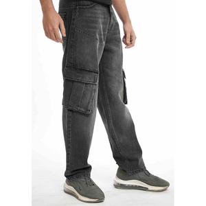 Jeans en coton pour homme sur mesure, 100 % denim, coupe classique, coutures durables pour un usage quotidien et le streetwear - Product Image 2