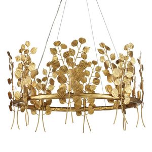 Modern Brass Disc Chandelier <b>Ceiling</b> <b>Light</b> Round Design for Indoor Living Room Decor - Product Image 6
