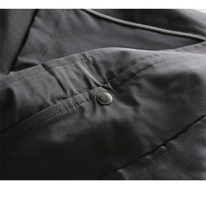 Custom <b>Black</b> Canvas Stand Reflective Waterproof <b>Windbreaker</b> Jacket Men Zip Lightweight Streetwear Windproof Outdoor OEM ODM - Product Image 6