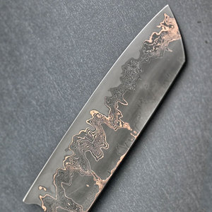 Couteau de cuisine artisanal en cuivre Damas, outil de préparation alimentaire pour chef, équipement professionnel pour restaurant et cuisine domestique - Product Image 2
