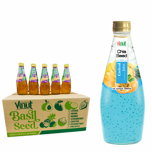 Échantillon Gratuit Marque Privée 290ml Boisson aux Graines de Chia VINUT Vietnam Sans Sucre Basilic 51 Prix Usine OEM/ODM Acheteurs en Gros - Product Image 1