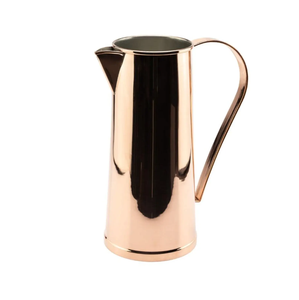 Jarra de Agua de Cobre con Acabado Pulido, Diseño Minimalista con Asa para Uso en la Comedor - Product Image 1