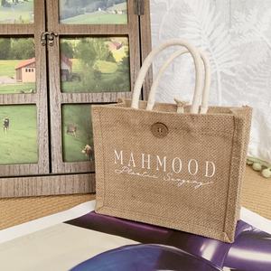 Bolsa de Maquillaje Ecológica de Yute Natural al por Mayor, Bolsa Organizadora de Cosméticos - Product Image 2