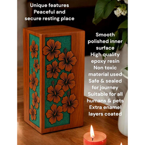 Custom Engraved Wooden Resin Urn <b>Box</b>: Pet/Human Memorial <b>Keepsake</b> urn Memorial <b>Keepsake</b> by AYAANS - Product Image 4