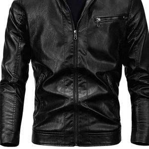 Chaqueta de Cuero Genuino para Hombre, Estilo Urbano, Color Liso, Servicio OEM, Ropa Casual de Invierno, Cómoda, Marca NIGHTJAR INDUSTRY - Product Image 2