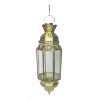 Lanterne suspendue marocaine hexagonale en cuivre, avec dôme floral perforé, finition en forme de goutte, cadre découpé et poignée anneau, pour décoration suspendue