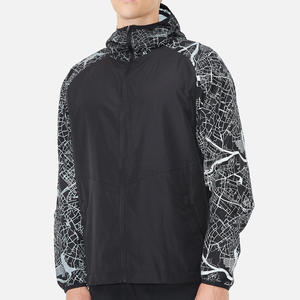2025 New Arrival Men's <b>Black</b> Sublimation Zip-Up <b>Windbreaker</b> Tracksuit Breathable Nylon Lightweight for Summer Printed Technics - Product Image 5