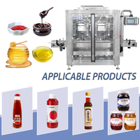 Machine de remplissage automatique Dezoton à 4 têtes pour liquides de 100 à 1000 ml, idéale pour les usines de lait, de jus, de boissons, d'assaisonnements, de sauce soja et d'huile d'olive