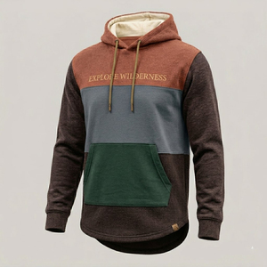 Sweat-shirt à capuche personnalisé en molleton épais, style streetwear moderne, OEM/ODM, personnalisation de marque - Product Image 1