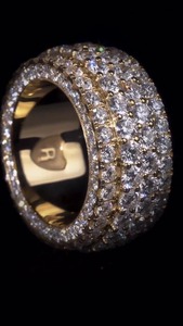 Luxury Jewelry Customization IGI Certified Diamond Jewelry Gold Plated VVS Moissanite Diamond Hip Hop Diamond <b>Rings</b> for <b>Men</b> - Product Image 6