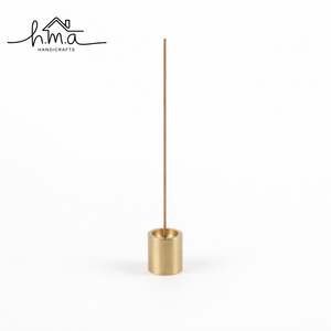 Minimalist Brass Incense Holder Cylinder Design <b>Stick</b> Burner Modern Metal Incense Stand Home Decor Aromatherapy Holder - Product Image 1