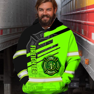 Sweat à capuche pour homme, motif sublimation vert et noir, veste polaire décontractée avec emblème sur le devant, idéale pour l'automne - Product Image 6