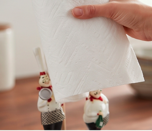 Support de serviettes en fer avec plateau à damier, design Two Chef Wood, pour la maison, la cuisine, les restaurants, les hôtels, les événements ou comme cadeau. - Product Image 3