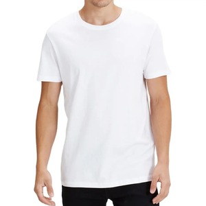 T-shirts pour hommes en jersey 100% coton, manches courtes, couleur blanche, décontractés, col haut, qualité supérieure, vêtements d'été pour hommes, t-shirts 2023 - Product Image 4