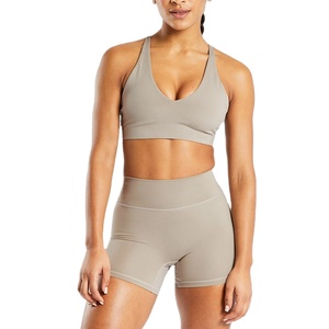 Venta al por mayor de alta calidad a prueba de golpes Fitness Running Sports Bra Copa fija mujeres hermosa espalda Flexible Fitness Bra para correr - Product Image 1