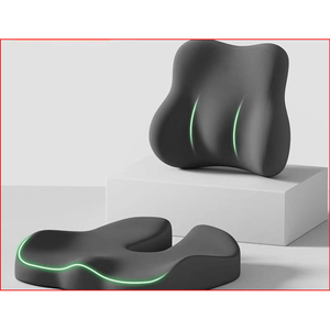 Coussin de soutien lombaire en mousse à mémoire de forme pour chaise de bureau, soulagement de la pression du coccyx, coussin de siège - Product Image 2