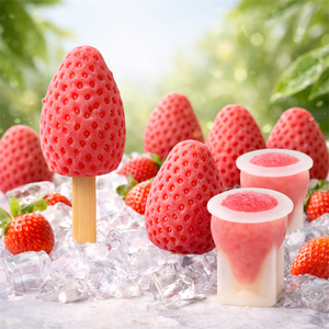 Moule en silicone 3D pour crème glacée à la fraise pour usine de crème glacée - En stock - Product Image 1