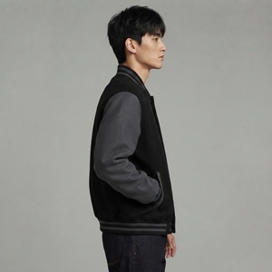 Veste varsity tendance conçue pour une liberté de mouvement confortable, avec une texture premium et un style intemporel pour un look urbain quotidien. - Product Image 3