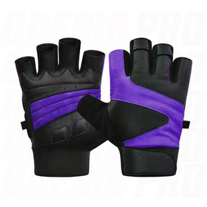 Unisex High Quality Leather Anti Slip Half Finger Gym Fitness <b>Gloves</b> Custom Logo Weight Lifting Workout Training Sports <b>Gloves</b> - Product Image 1