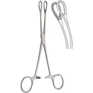 Foerster Ballenger Forceps 24cm Stainless Steel <b>Sponge</b> Holding Surgical Forceps Ring <b>Handle</b> Reusable Medical Instrument - Product Image 3