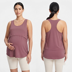 Débardeur d'allaitement et de grossesse pour femme, 100% coton - Product Image 1
