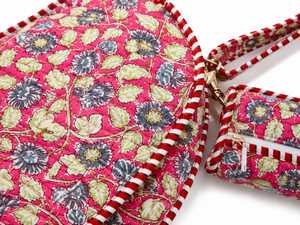 Pochette à fermeture éclair en coton floral en forme de cœur, sac bandoulière, étui pour raquette, pour les voyages quotidiens, cadeau - Product Image 3
