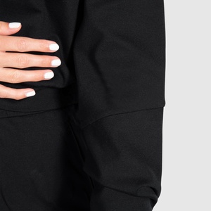 2026 Winter Custom Workout Cotton Fleece Gym Set Women Oversized Cropped <b>Sweatshirt</b> Hoodie Crop Top Short <b>Sweatshirts</b> - Product Image 6