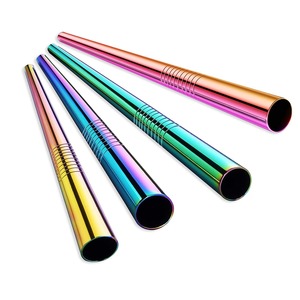 Kit de pailles réutilisables en métal de qualité supérieure, pailles à boire en acier inoxydable pour les boissons quotidiennes - Product Image 4
