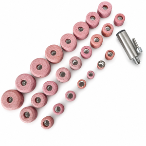 Jeu de meules roses pour sièges de soupape Sioux, 24 pièces, support de pierre, entraînement étoile 11/16, modèle Delhi 155243804049 - Product Image 1