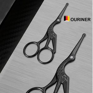 Tijeras Profesionales Negras de 115 mm para Recortar el Vello de la Nariz, Tijeras de Acero Inoxidable para Cortar el Vello Facial, Herramienta de Aseo para Salón, Puntas Redondeadas - Product Image 6