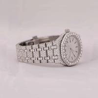 Reloj de Lujo Luxeshine, Moderno y Elegante para Uso Diario, Cuadrado, de Aleación de Acero Inoxidable, con Diamante Moissanite VVS1 y Cuarzo, 10 Bar