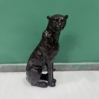 Sculpture de table en aluminium à motif animal moderne Artisan Design TD585 avec finition noire pour la décoration de la maison