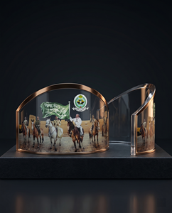 Elegant Acrylic Bronze Military Curve Award Customizable Recognition <b>Trophy</b> for Honoring Service Sacrifice-Durable Polished - Product Image 3