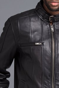 Men's Genuine Leather Biker <b>Jacket</b> Premium Motorcycle Cafe <b>Racer</b> Custom Vintage Moto Leather <b>Jacket</b> Streetwear Outerwear for Men - Product Image 4
