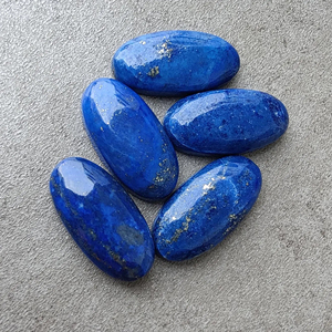 Lapis-lazuli naturel, grand cabochon ovale à dos plat, pierre précieuse calibrée en vrac, disponible en toutes tailles - Product Image 4