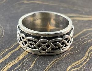 <b>Mens</b> Celtic Knot <b>Ring</b> 925 <b>Silver</b> Wide Band Vintage Pattern Wedding <b>Ring</b> Handmade Jewelry Supplier <b>Mens</b> <b>silver</b> <b>rings</b> - Product Image 4